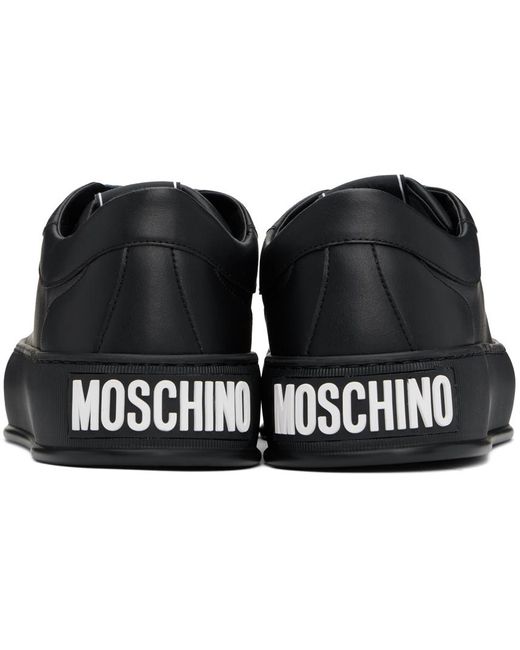 Baskets noires à semelle texturée Moschino pour homme en coloris Black