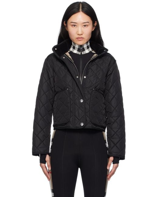 Quilted nylon jacket women's best sale