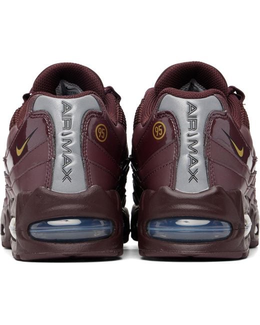 Nike Purple Burgundy Air Max 95 Big Bubble Sneakers for men