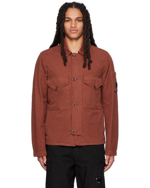 C P Company Red C.p. Company Brown Mais B Jacket for men