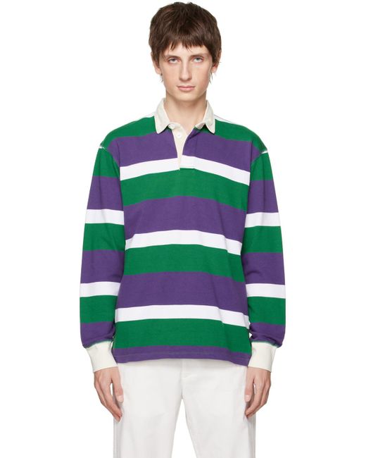 Drake's Green Rugby Polo for men