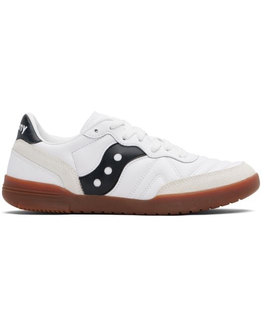 Saucony Black Off- 586I Leather Sneakers for men