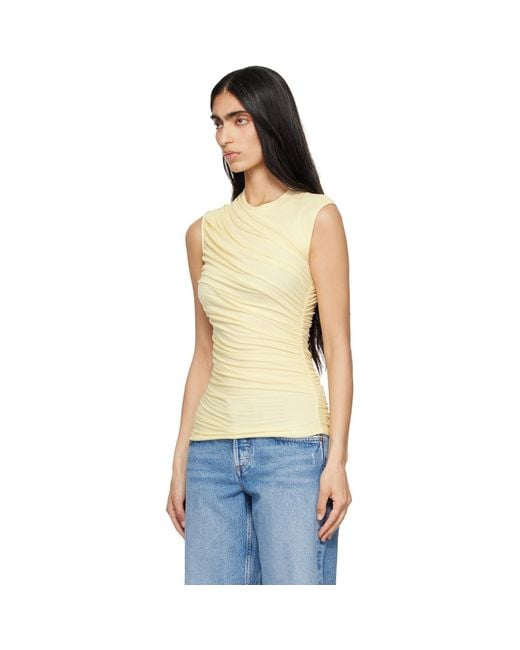 Agolde Blue Ester Twist Tank Top