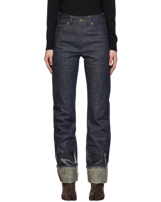 【関税込み】Maison Margiela インディゴ ラッカード ジーンズ Maison Margiela インディゴ ラッカード ジーンズ ブラック | Lyst