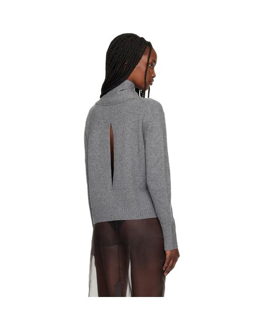Commission Black Scarf Neck Sweater