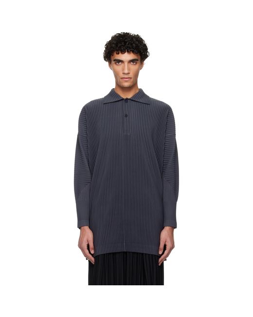 Homme Plissé Issey Miyake Blue Monthly Colors December Polo for men