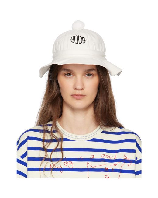 Bode Blue Paneled Grandfather Bucket Hat