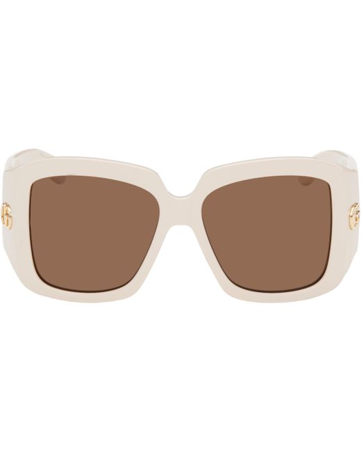 Gucci オフホワイト Gg Corner サングラス Black