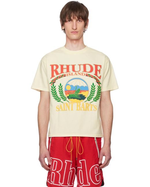Rhude Red Off-white Beach Chair T-shirt for men