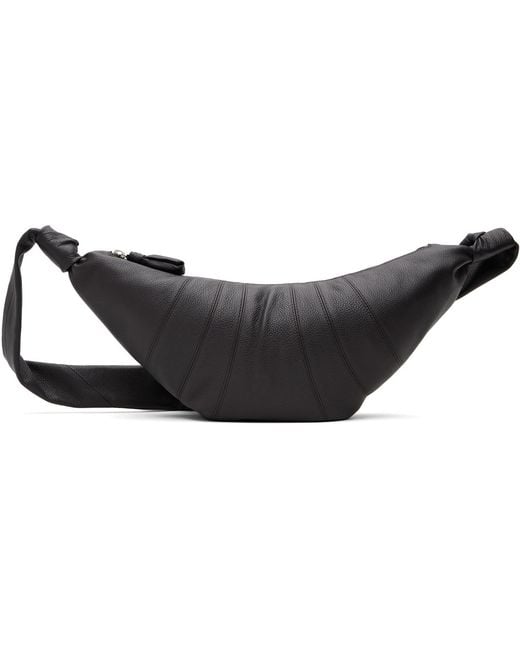 Lemaire Black Medium Croissant Bag for men