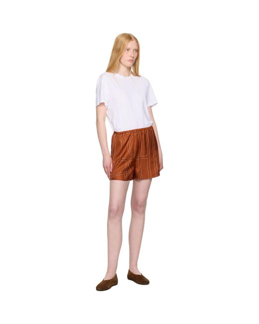 Totême  Multicolor Monogram Silk Pj Shorts