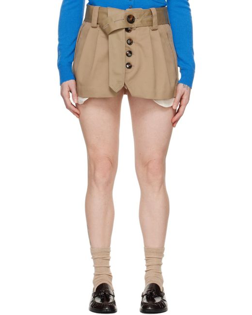 MERYLL ROGGE Blue Trench Miniskirt