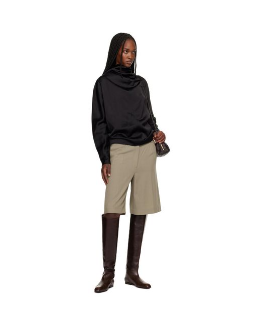 Totême  Black Cowl Neck Blouse