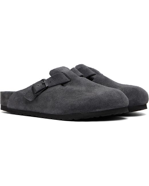Birkenstock Black Regular Boston Slip-On Loafers for men