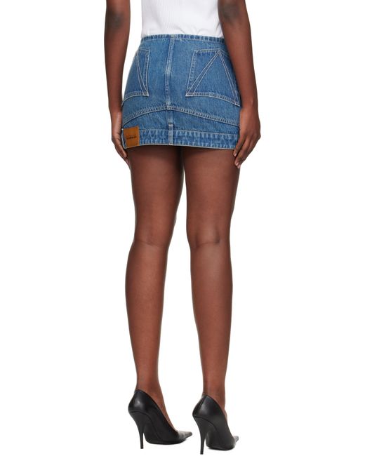 Vetements Blue Upside-Down Denim Miniskirt