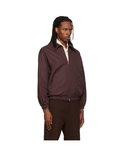 DUNST Brown Collared Blouson Jacket for men