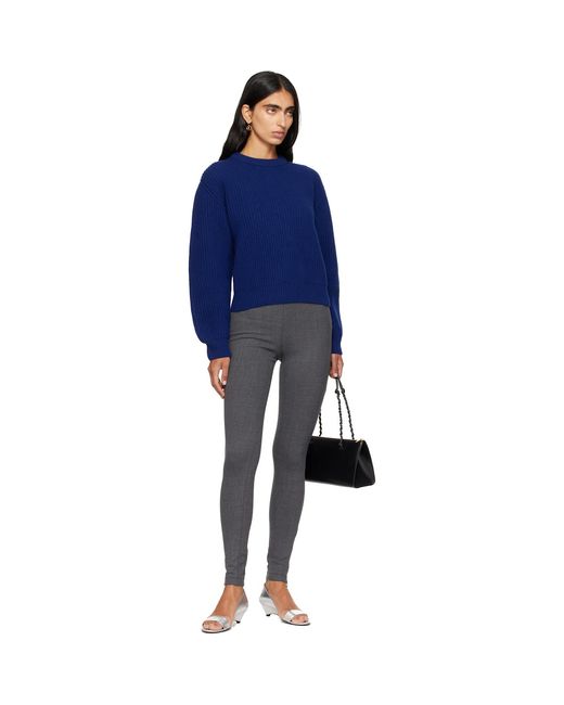 Jil Sander Blue Wool Crew-Neck Sweater