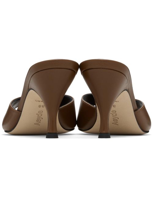 Aeyde Black Samia Stiletto Mule Heeled Sandals