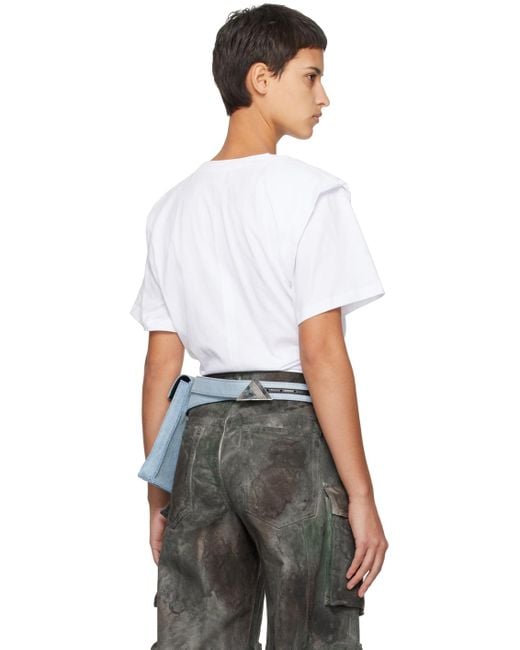 The Attico White Denim Belt