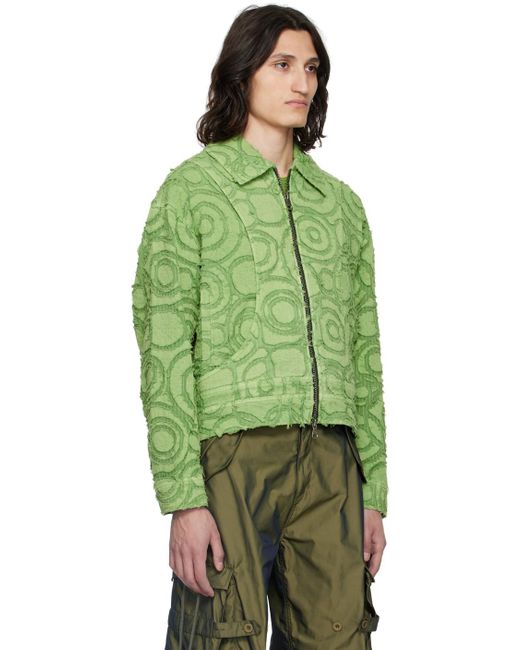 ANDERSSON BELL Green Burn Out Jacket for men
