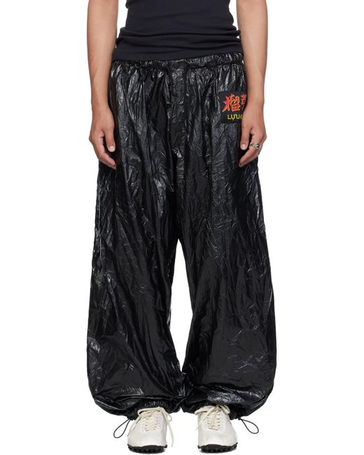 Lu'u Dan Black Shell Sweatpants for men