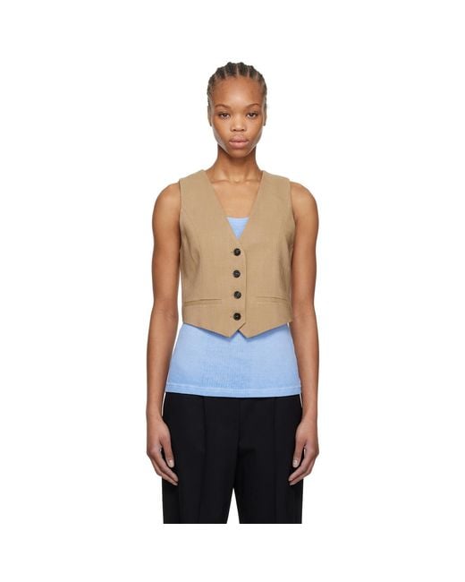 MSGM Black Button Vest