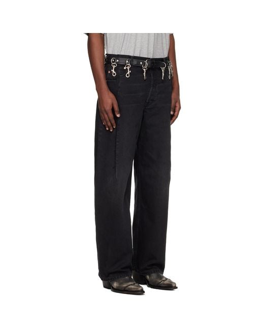 Vetements Black Cut Jeans for men