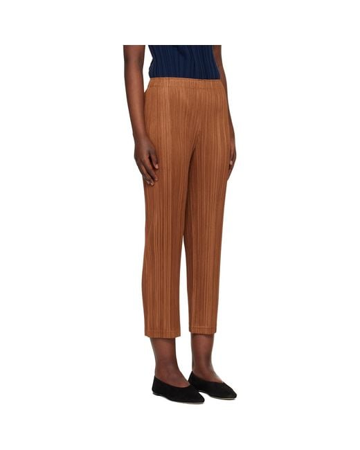 Pleats Please Issey Miyake Black Tan Thicker 2 Trousers