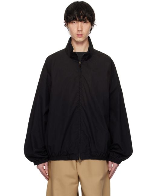 Acne Black Logo Zipper Jacket for men