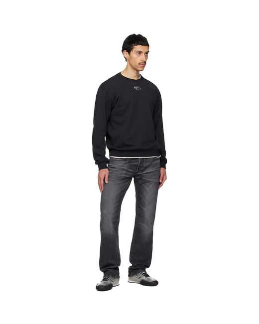 DIESEL Black S-Norm-Iod Sweatshirt for men