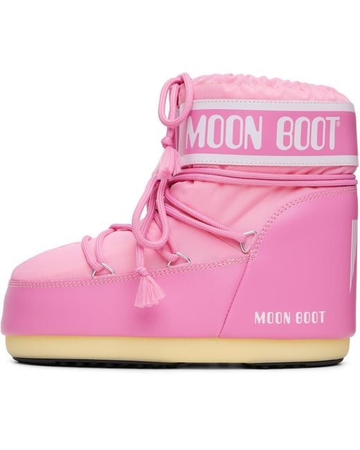 Moon Boot Pink Icon Low Nylon Boots