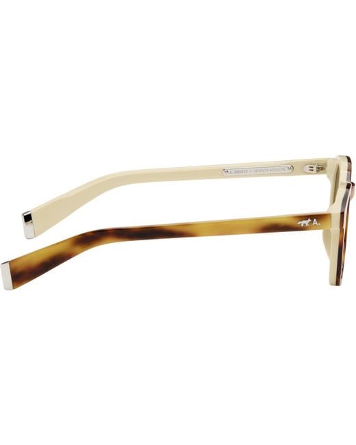 Maison Kitsuné Black A. Society Edition Camille Sunglasses for men