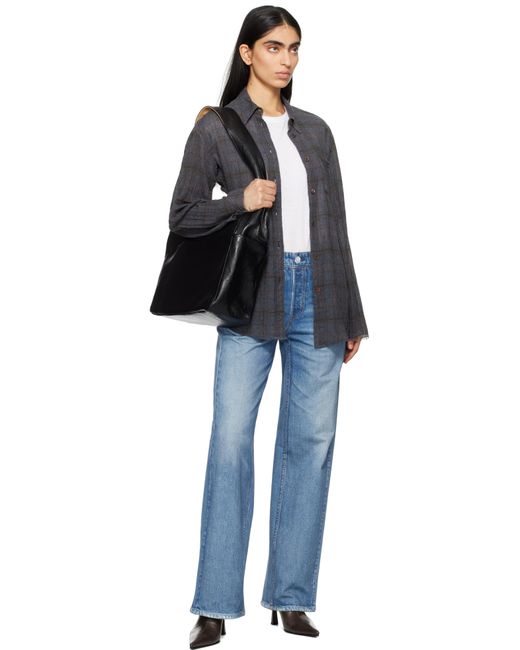 Rag & Bone Blue Miramar Terry Wide-Leg Sweatpants