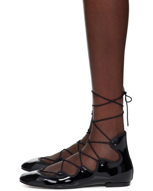 Ballerines Limbo Noires À Laçage Repetto en coloris Brown