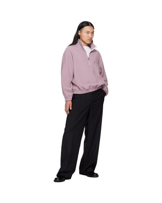 Rier Purple Fleece Sweater for men