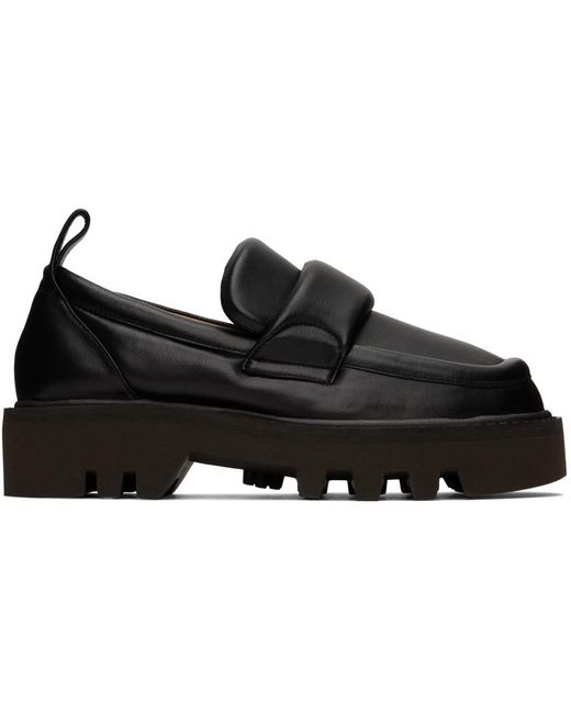 Dries Van Noten Black Padded Loafers for men