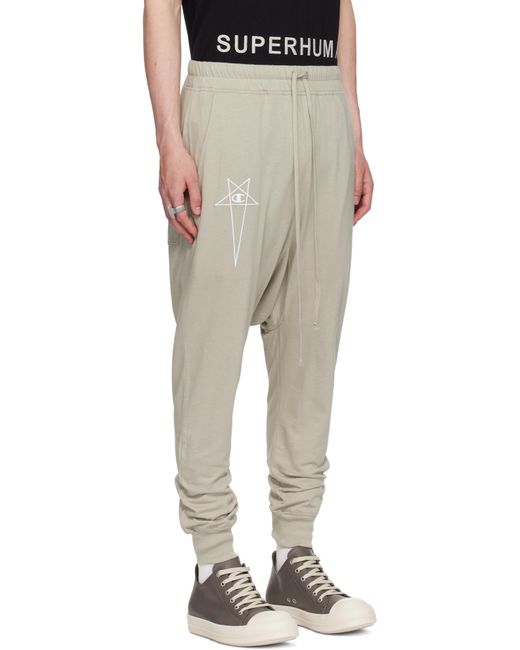 メンズ Rick Owens オフホワイト Championエディション Prisoner Drawstring スウェットパンツ Multicolor