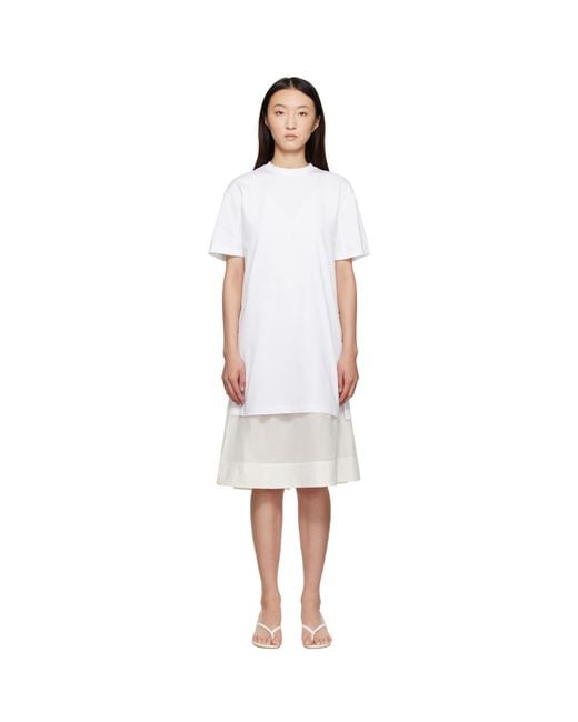 3.1 Phillip Lim Black Oversized T-Shirt Combo Midi Dress