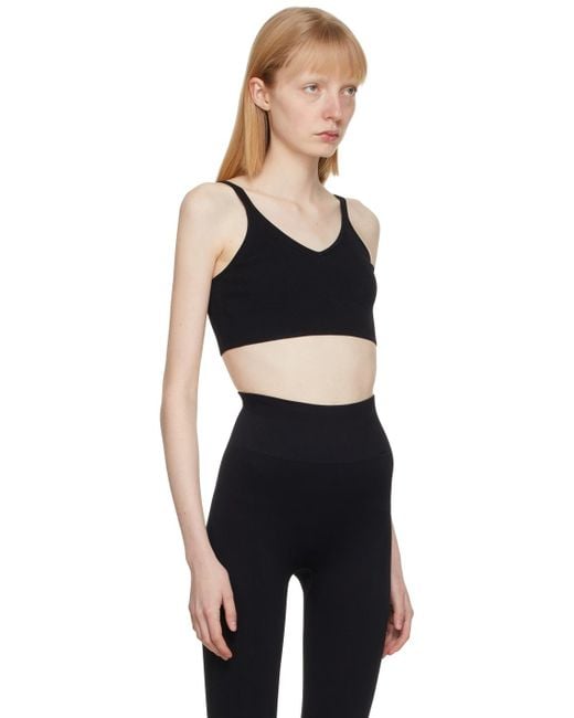 Vaara Black Technical Knit Crop Bra