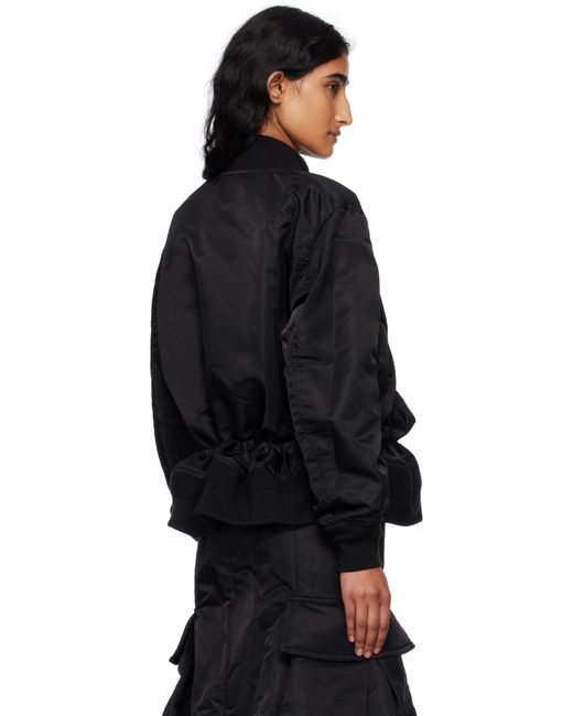 Sacai ブラック ナイロンツイル ブルゾンジャケット Black
