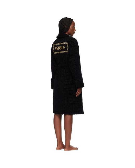 Versace Black Icon Bathrobe