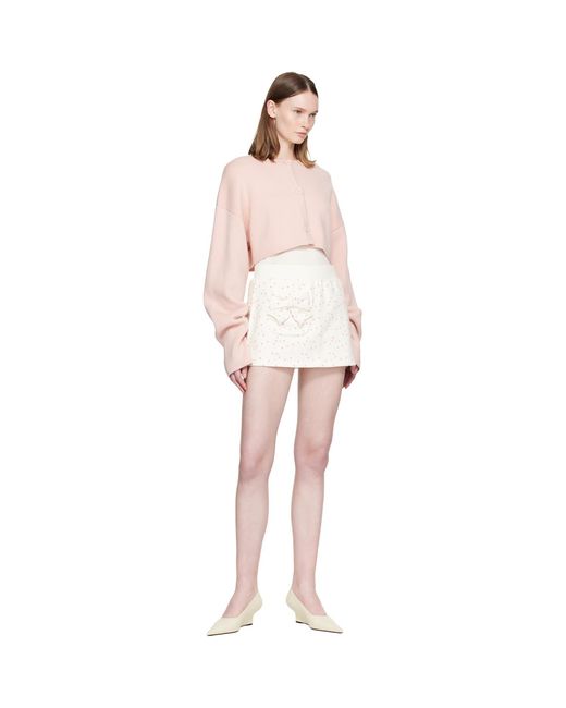 Sandy Liang White Off- Dottie Miniskirt