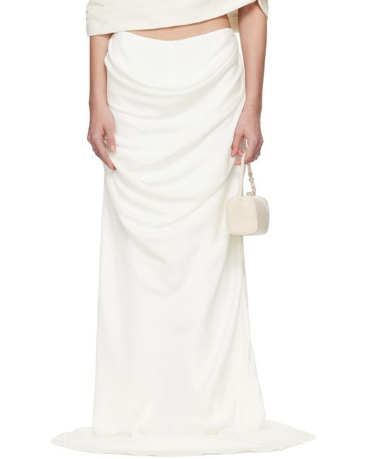 Colleen Allen Ssense限定 Bridalカプセルコレクション Silk Bustle マキシスカート White