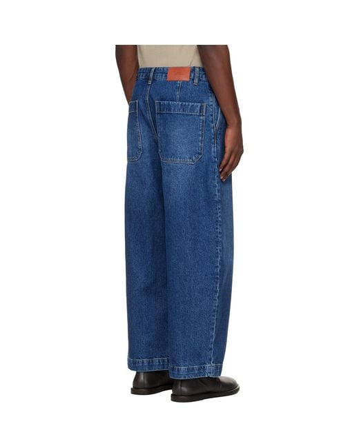 Studio Nicholson Blue Puch Italian Denim Jeans for men