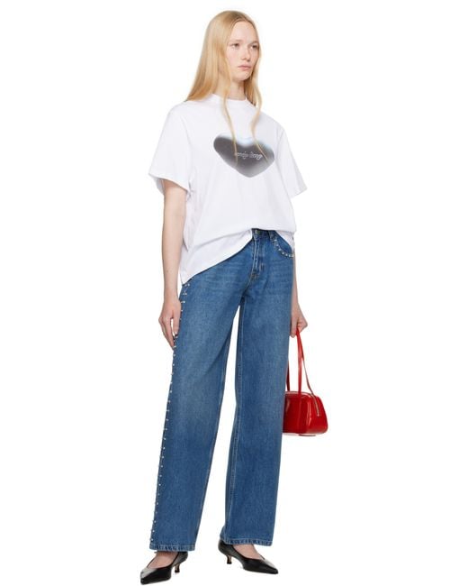 Sandy Liang Blue Updo Jeans