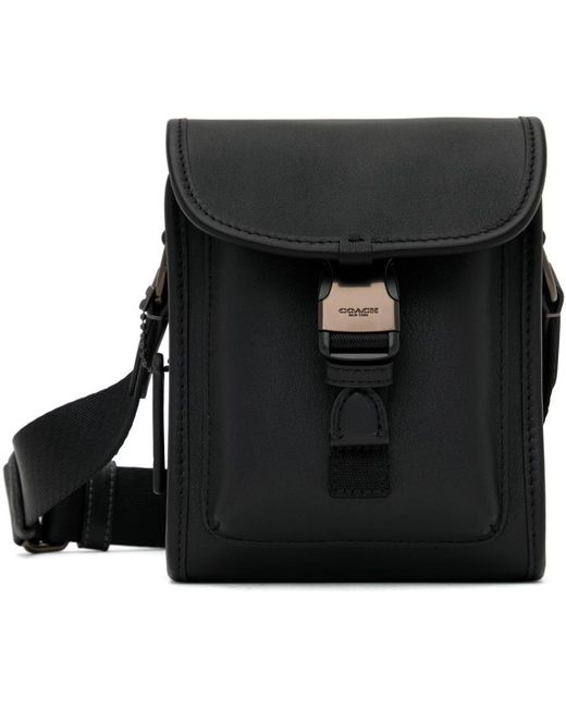 COACH Leather Charter North/south Messenger Bag in Black for Men Lyst