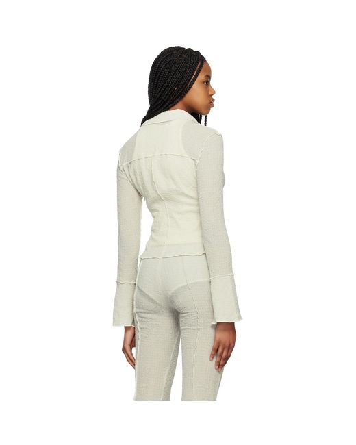 Yuzefi Natural Off- Gathered Shirt
