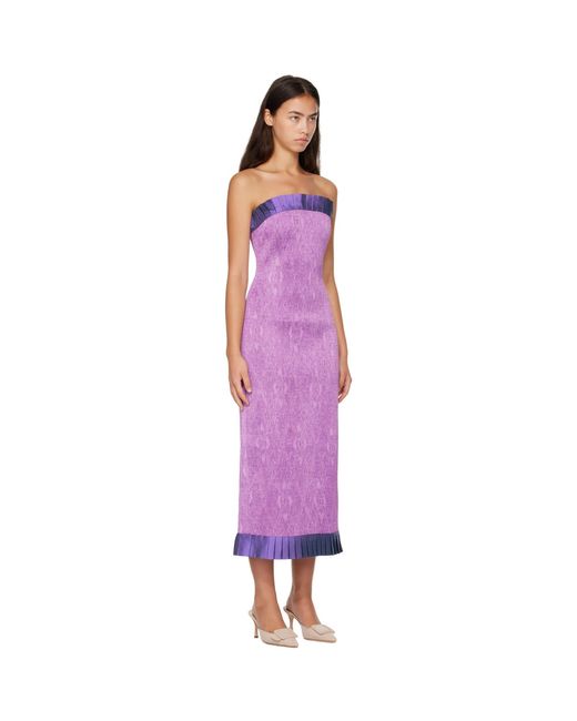 Super Yaya Purple Assuan Midi Dress
