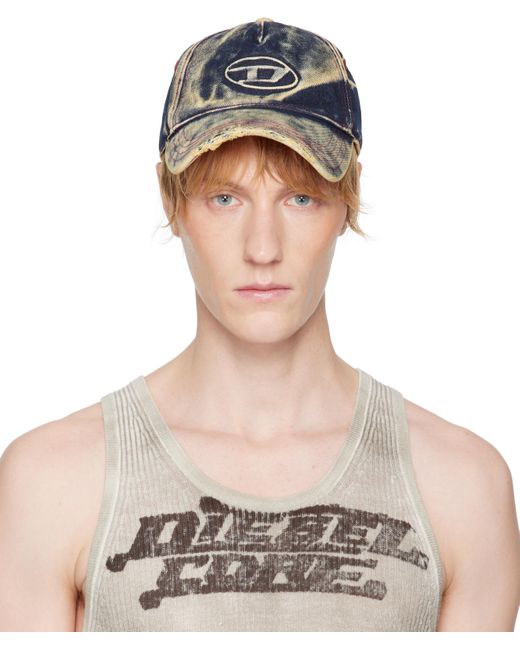 【DIESEL】C-SEYMON BALLCAP Diesel C-Seymon Distressed Denim Cap | Blue | FARFETCH