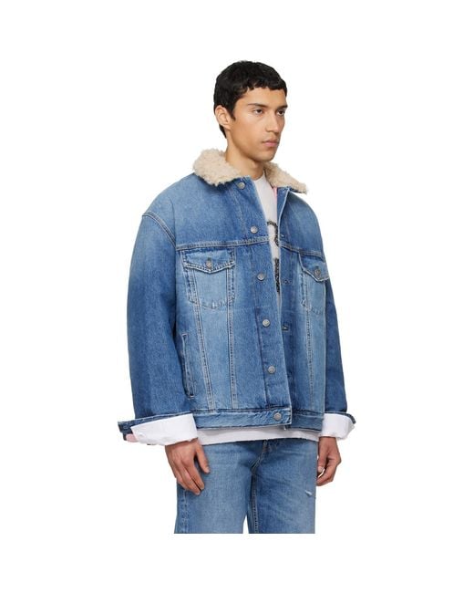 Acne Blue Faded Denim Jacket for men